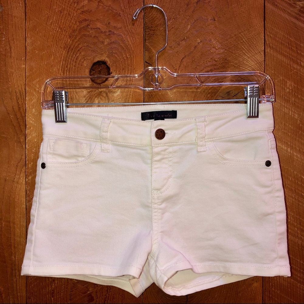 Girls fire los angeles white denim shorts